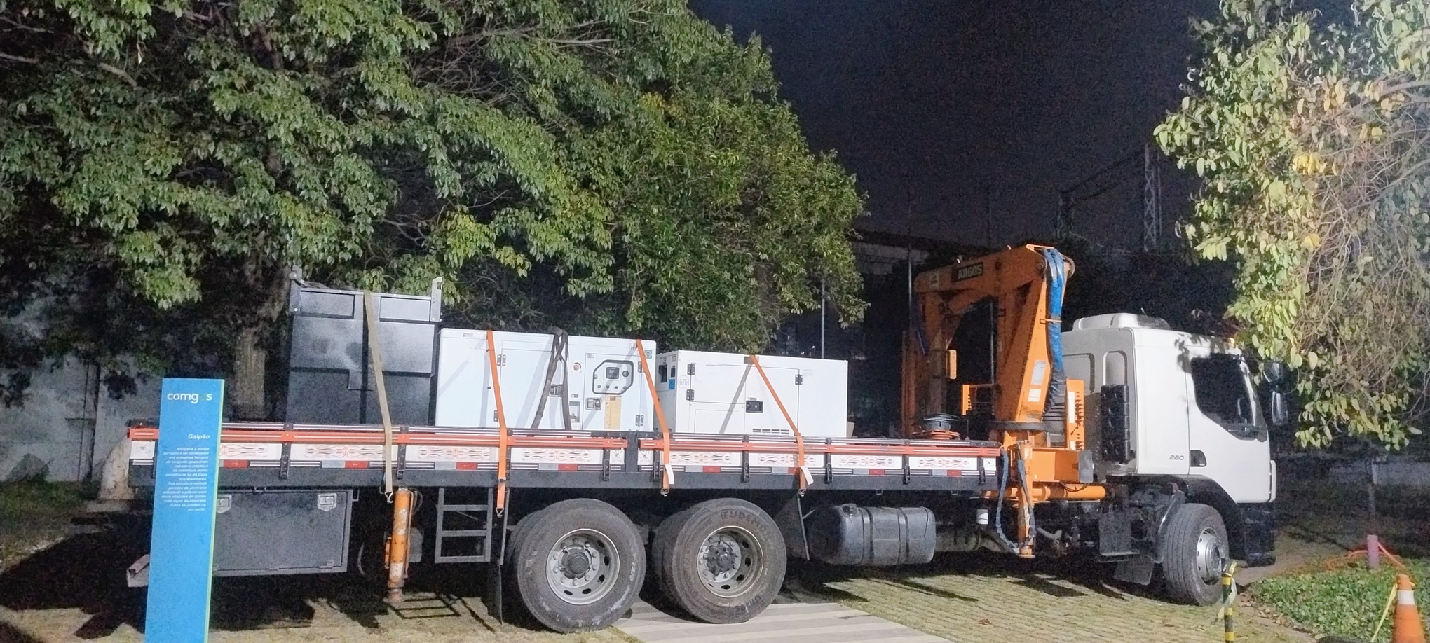 Gerador de energia industrial em operação